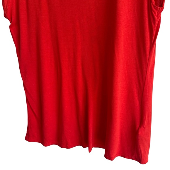 Ted Baker Orange-Red Eyelet Ruffled Neckline Top, Size 4 (10/L) - Picture 4 of 12